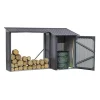 Kaminholzregal anthrazit 270 x 105 x 158 cm