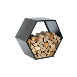 Kaminholzregal 'Biene' schwarz 88 x 76,5 x 44,5 cm