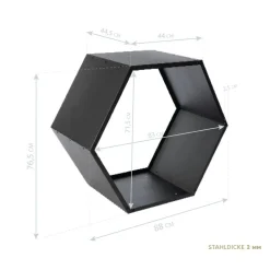 Kaminholzregal 'Biene' schwarz 88 x 76,5 x 44,5 cm