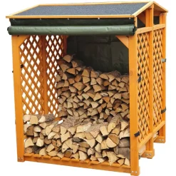 Kaminholzregal braun 120 x 148 x 118 cm