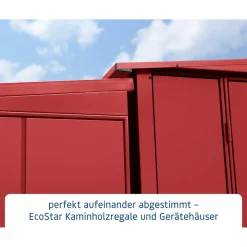 Kaminholzregal 'Elegant Typ 2' purpurrot 102,5 x 181,4 x 198 cm