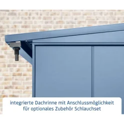 Kaminholzregal 'Elegant Typ 2' taubenblau 102,5 x 181,4 x 198 cm