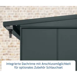 Kaminholzregal 'Elegant Typ 1' anthrazitgrau 122,7 x 198 x 102,5 cm