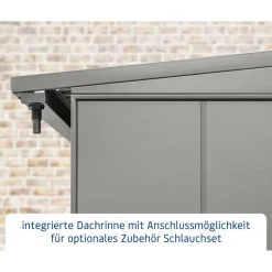 Kaminholzregal 'Elegant Typ 1' graualuminium 102,5 x 122,7 x 198 cm