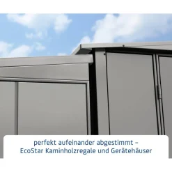 Kaminholzregal 'Elegant Typ 2' grau 181,4 x 198 x 102,5 cm