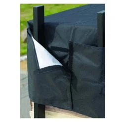Kaminholzregal inklusive Abdeckung schwarz Stahl 36 x 120 x 119 cm