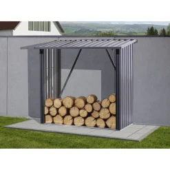 Kaminholzregal L anthrazit 163 x 89 x 154 cm
