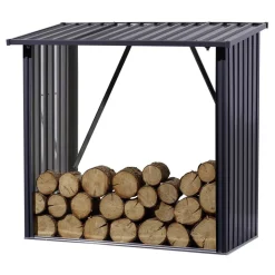Kaminholzregal L anthrazit 163 x 89 x 154 cm