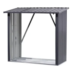 Kaminholzregal L anthrazit 163 x 89 x 154 cm