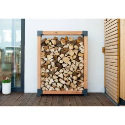 Kaminholzregal 'Michel XL' naturfarben 138 x 180 x 40 cm