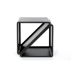 Kaminholzregal schwarz Stahl 57 x 36 x 56 cm
