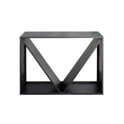 Kaminholzregal schwarz Stahl 115 x 35 x 80 cm
