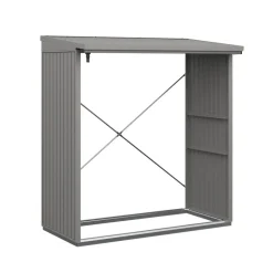 Kaminholzregal 'Trend Typ 2' grau 181,4 x 198 x 102,5 cm