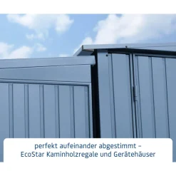 Kaminholzregal 'Trend Typ 2' taubenblau 181,4 x 198 x 102,5 cm