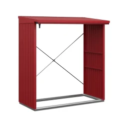 Kaminholzregal 'Trend Typ 2' purpurrot 102,5 x 181,4 x 198 cm