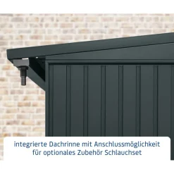 Kaminholzregal 'TrendTyp 1' anthrazitgrau 122,7 x 198 x 102,5 cm