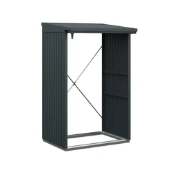 Kaminholzregal 'TrendTyp 1' anthrazitgrau 122,7 x 198 x 102,5 cm