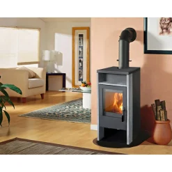 Kaminofen 'Kronos' Stahl/Naturstein 6,2 kW