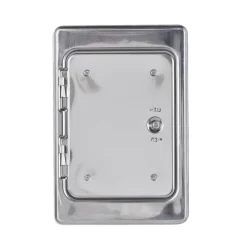 Kamintür Edelstahl 23 x 29 cm silber