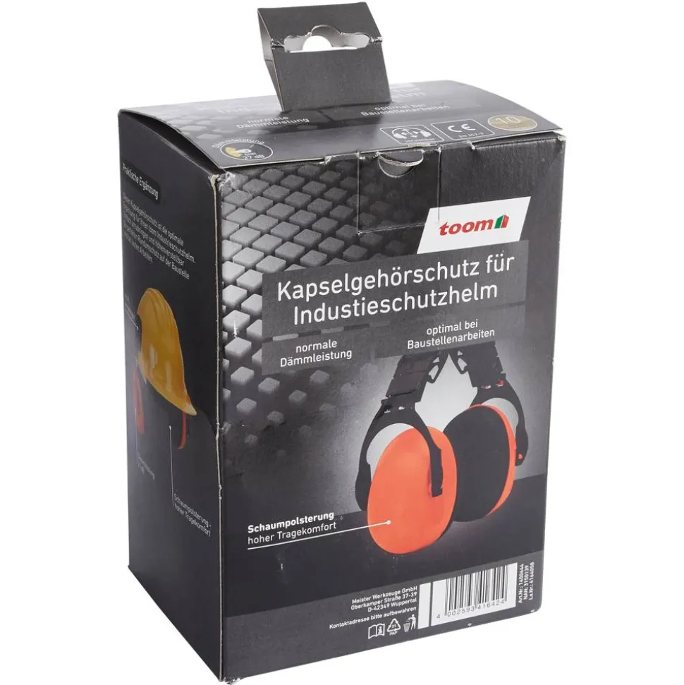 Kapselgehörschutz für Industrieschutzhelm 27 dB