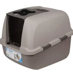 Katzentoilette mit Dach grau 470 x 560 x 500 mm