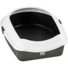 Katzentoilette "Space 60" Abdeckrahmen 56 x 43 x 14 cm schwarz/weiß