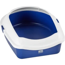 Katzentoilette "Space 60" Abdeckrahmen 56 x 43 x 14 cm blau/weiß