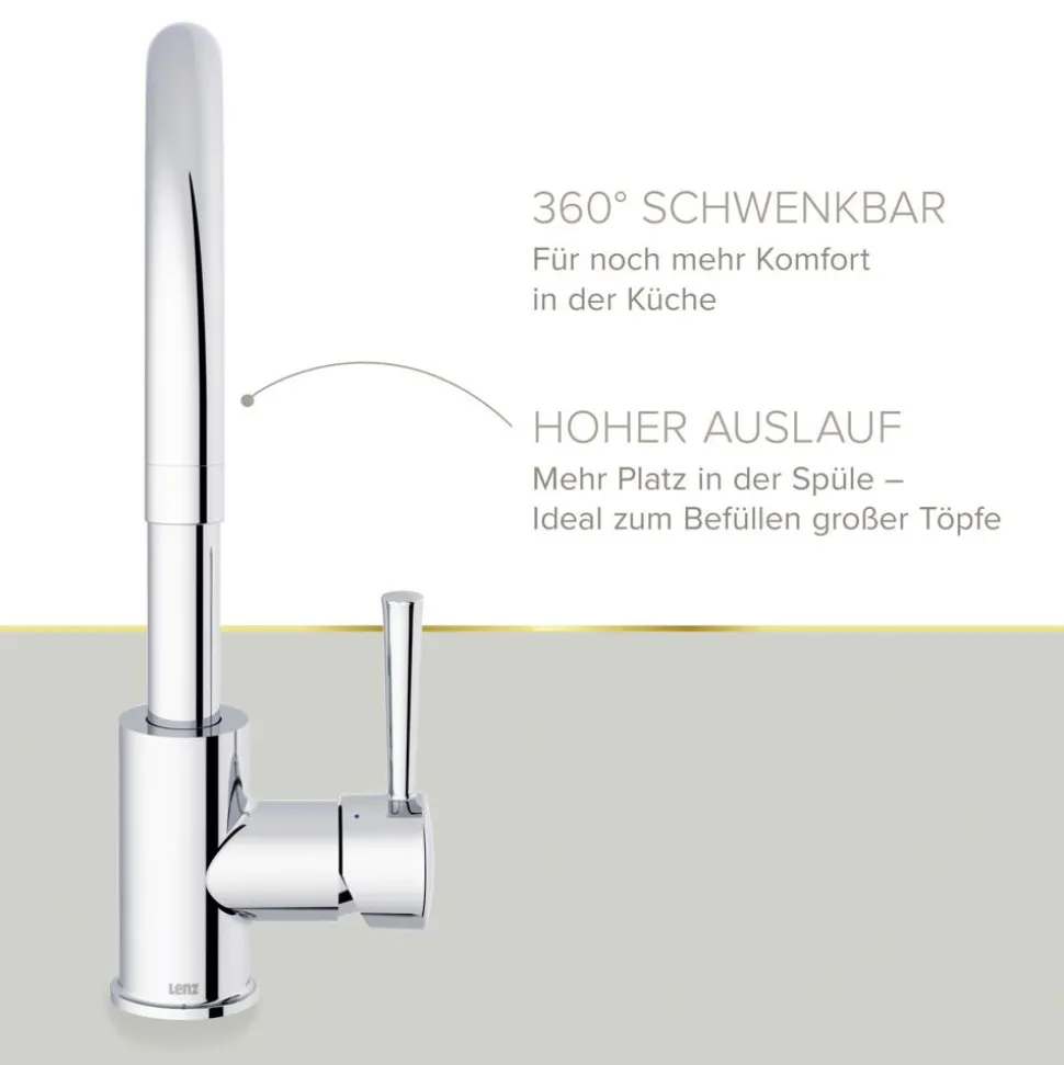 Küchenarmatur 'Mana' chromfarben 37 cm