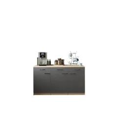 Küchenmöbel-Set 'Merle 13' grau/eichefarben 150 x 60 x 85 cm