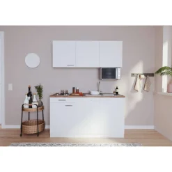 Küchenzeile 'Luis' mit E-Geräten weiß 150 cm