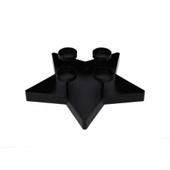 Kerzenhalter 'Stern' für 4 Kerzen schwarz