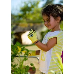 Kinder-Garten-und Freizeithandschuh 'Axel die Biene' gelb 3-4 Jahre
