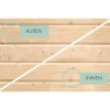 Kinderspielhaus 'Frieda' Fichtenholz naturbelassen mit Rutsche anthrazit, Anbauplattform, Kletterwand 107 x 291 x 107 cm