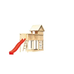 Kinderspielhaus 'Frieda' naturbelassene nordische Fichte 107 x 291 x 107 cm