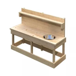 Kinderspielküche 'Tony' Fichtenholz naturbelassen 119,5 x 44 x 79 cm