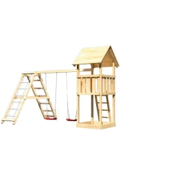 Kinderspielturm 'Lotti' Doppelschaukel, Klettergerüst, 415 x 264 x 291 cm