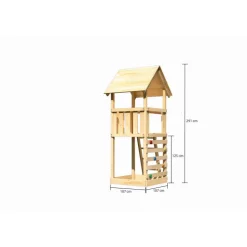 Kinderspielturm 'Lotti' Kletterwand , 107 x 107 x 291 cm