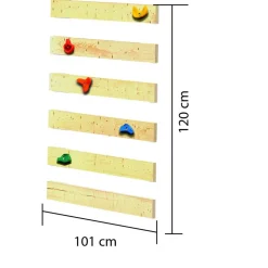 Kinderspielturm 'Lotti' naturbelassene nordische Fichte 107 x 291 x 107 cm