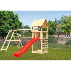 Kinderspielturm 'Lotti' naturbelassene nordische Fichte 107 x 291 x 107 cm