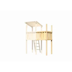 Kinderspielturm 'Lotti' naturbelassene nordische Fichte 107 x 291 x 107 cm