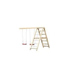 Kinderspielturm 'Lotti' naturbelassene nordische Fichte 107 x 291 x 107 cm