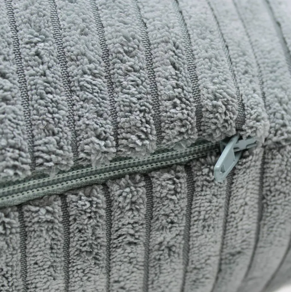 Kissen 'Cord aqua' hellblau 65 x 65 cm