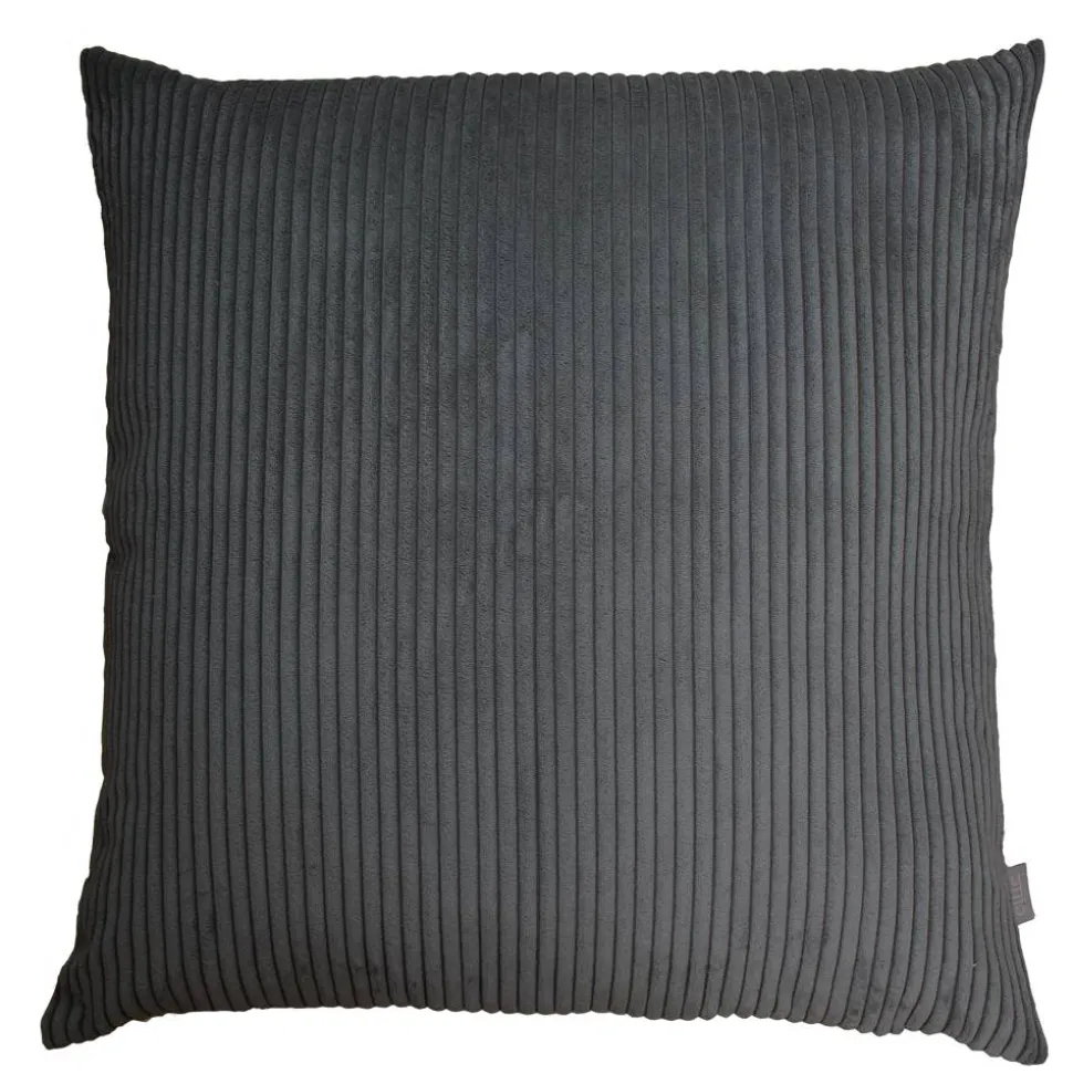 Kissen 'Cord' dunkelgrau 65 x 65 cm