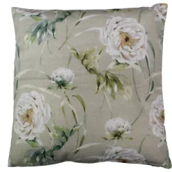 Kissen 'Rose' grün/beige 45 x 45 cm