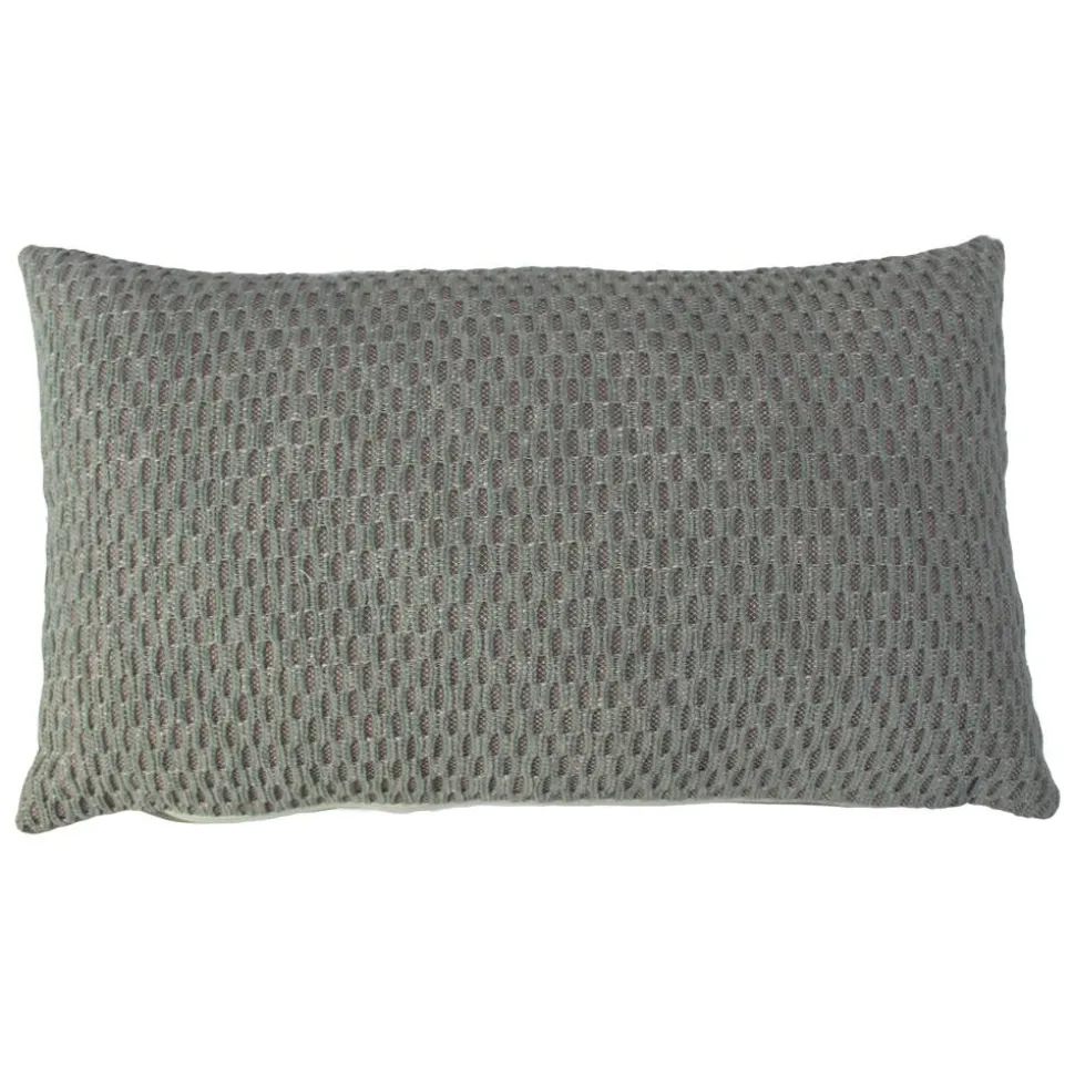 Kissen 'Wabe' grün/grau 30 x 50 cm