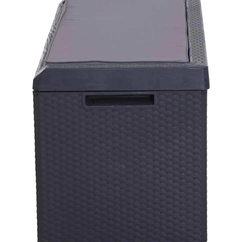 Kissenbox 'Portonovo' Kunststoff anthrazit 123,7 x 61 x 58,7 cm