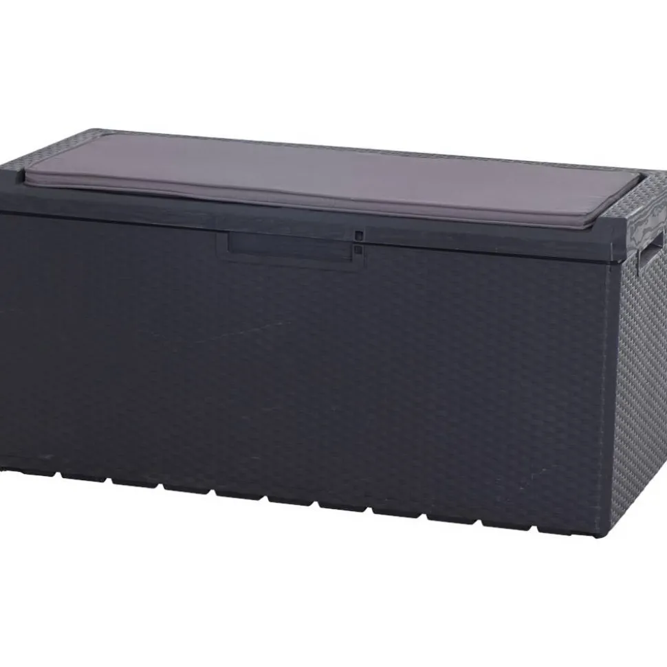 Kissenbox 'Portonovo' Kunststoff anthrazit 123,7 x 61 x 58,7 cm