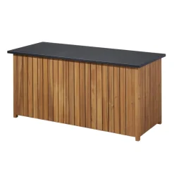 Kissenbox 'Filippa' Polyethylen braun/schwarz 133,5 x 54,5 x 65 cm