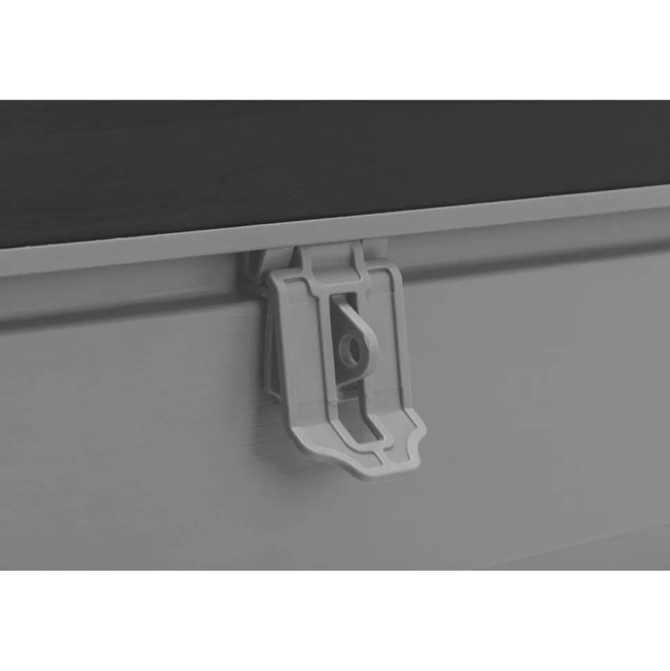 Kissenbox 'Molly' Kunststoff grau/schwarz 146 x 75 x 71 cm