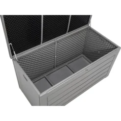 Kissenbox 'Molly' Kunststoff grau/schwarz 146 x 75 x 71 cm